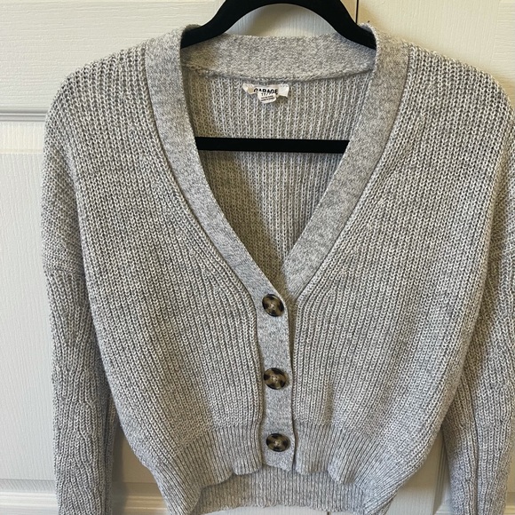 Garage | Sweaters | Grey Garage Cropped Cardigan | Poshmark